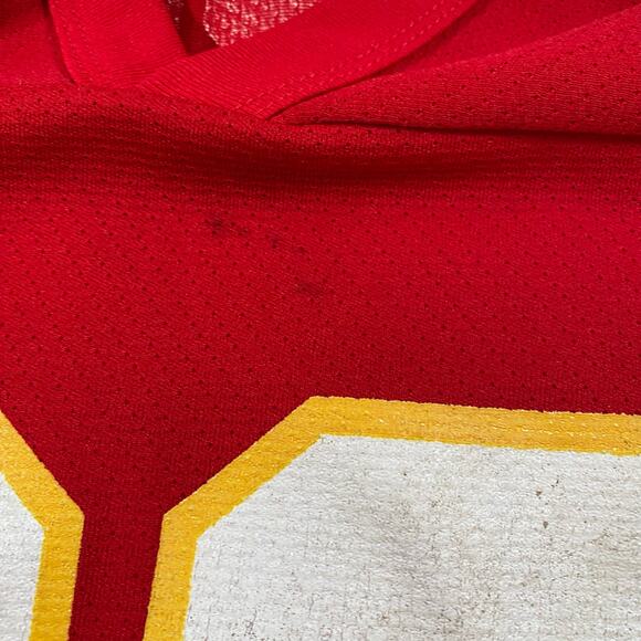 Chiefs XL Logo 7 89 Rison Jersey Red White Short Sleeve Top Shirt Team Vintage - Picture 10 of 13